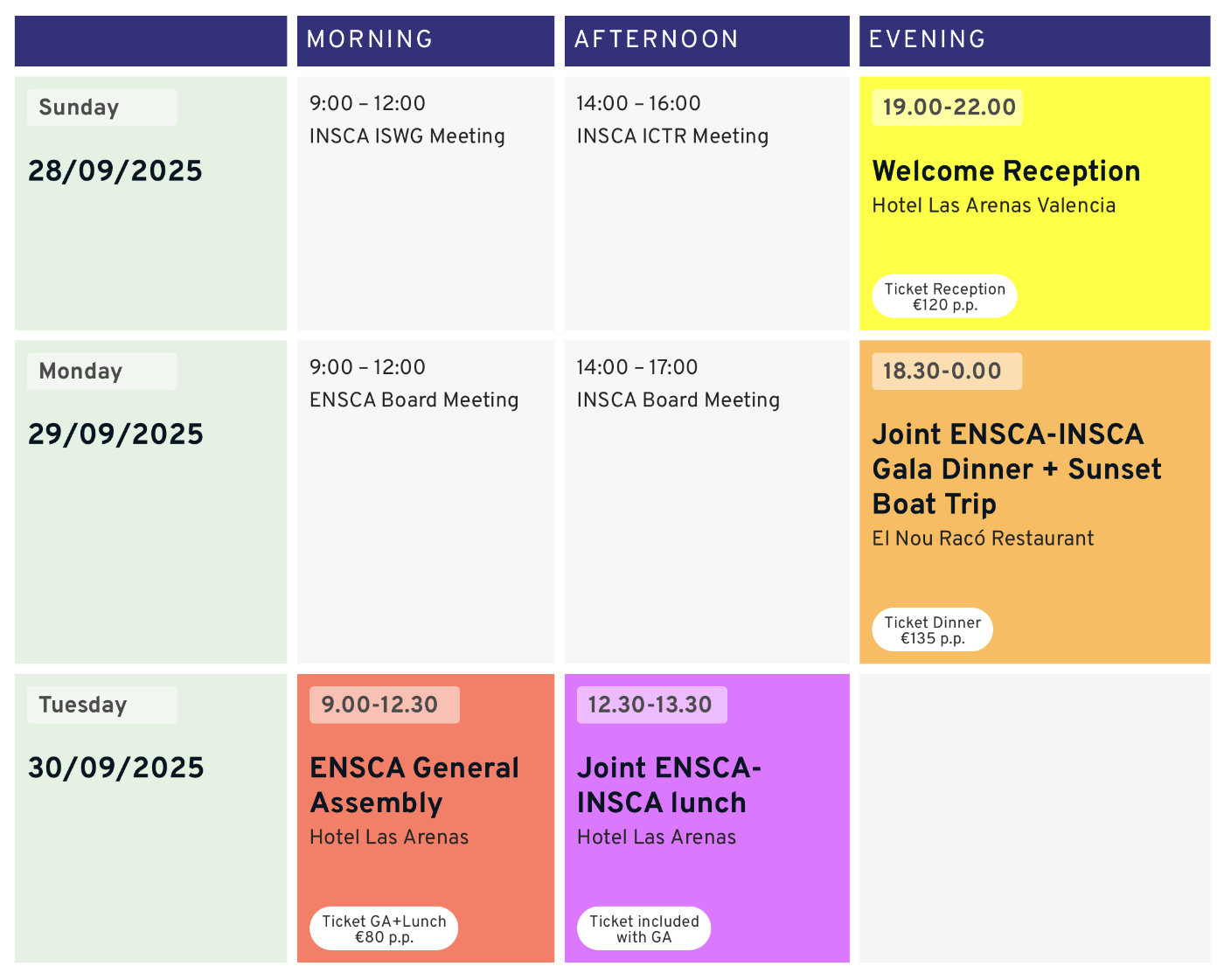 ensca annual event ticket 2025